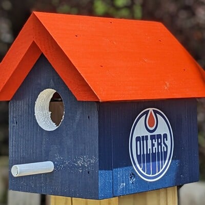 Oilers bird house - Thumbnail 4