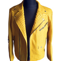 Yellow Snakeskin Jacket - Thumbnail 2