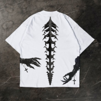 MAXIMUS Oversized T-Shirts Fashion Loose Fit Crewneck T-shirt Streetwear Heavyweight Short Sleeve Tee Shirt - Thumbnail 1