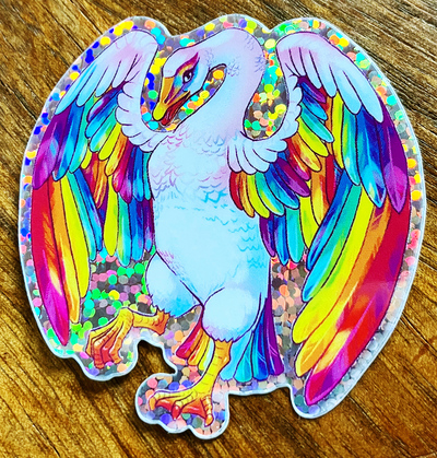 Pride Goose Glitter Sticker