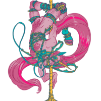 Pink Pony Pixie Dust Sticker - Thumbnail 1