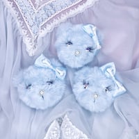 Baby Blue Teddy Bear Hair Clip & Pin - Thumbnail 3