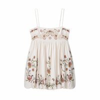 Embroidered Holiday Short Slip Dress - Thumbnail 5