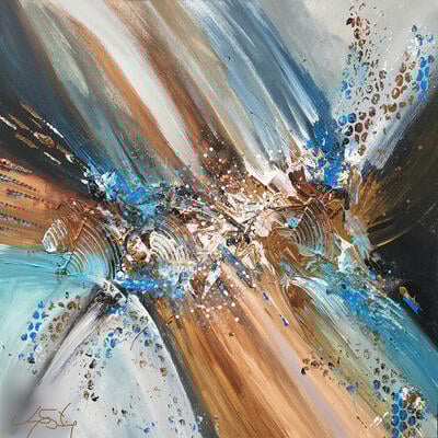 Amber Waves Abstract Art Print