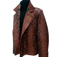Dark Brown Python Jacket - Thumbnail 1