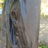 Black Snakeskin Leather Jacket Mens Outfit - Thumbnail 4