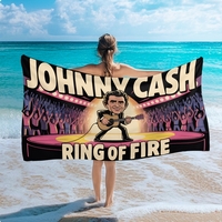 Rock n Roll  Beach Bundle- 2 Towels &  Tote Dbl Sded. 2 Designs - Thumbnail 3