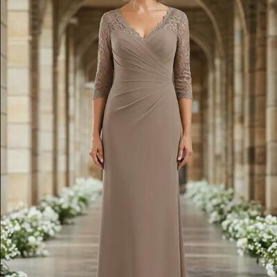 Elegant sheath lace mother of the bride/ groom dresses formal evening dress