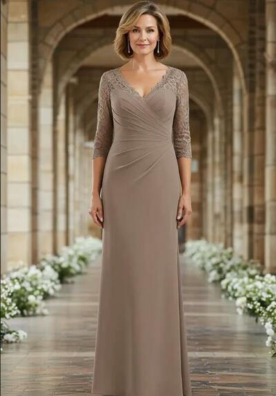 Elegant Sheath Lace Mother Of The Bride/ Groom Dresses Formal Evening Dress