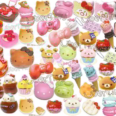 5 pcs rare squishy grab bag (licensed sanrio/san-x) - 5 squishies