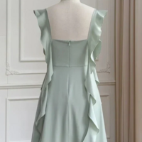 Charming Sage Green Short Prom Dress For Women - Thumbnail 1