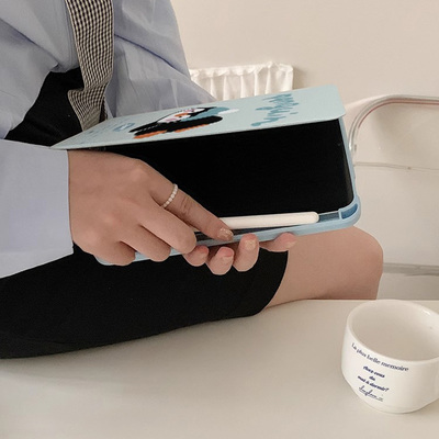 Penguin pattern cover for samsung tab s10 9 with pen slot ippc01