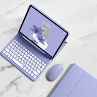 Best Leather iPad Pro New iPad Air 7 6 Mini Cover With Keyboard IPPK01 - Thumbnail 2