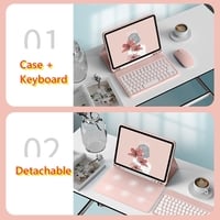 Best Leather iPad Pro New iPad Air 7 6 Mini Cover With Keyboard IPPK01 - Thumbnail 4