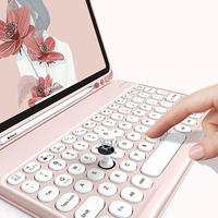 Best Leather iPad Pro New iPad Air 7 6 Mini Cover With Keyboard IPPK01 - Thumbnail 5