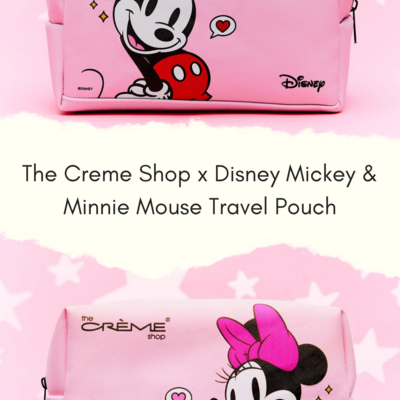 The creme shop x disney mickey & minnie mouse travel pouch