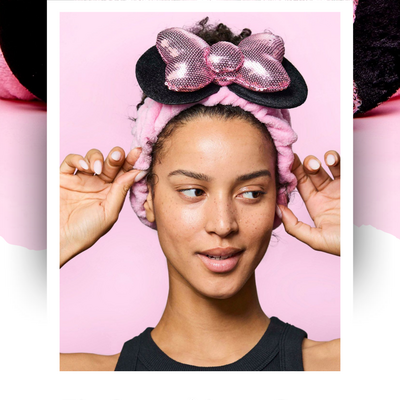 The creme shop x disney 3d teddy headyband™ in “princess pink”