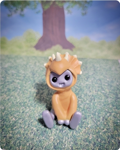 Triceratops Hoodie Robot Collectible Resin Art Toy 