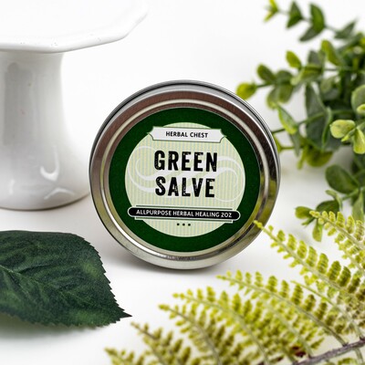 Green Salve, All Prpose Natural Healing Herbal Ointment