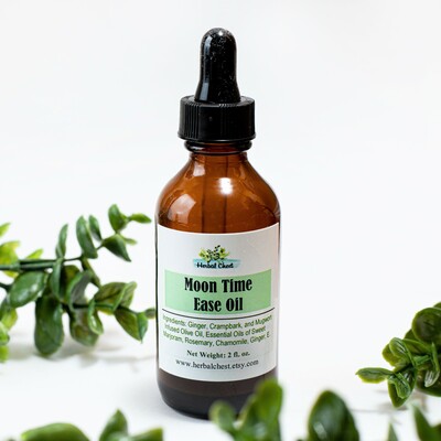 Moon Time Soothing Herbal Oil, Natural Cramp Relieve, Vegan Self Care