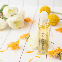 Organic Calendula Beauty Oil Serum Roller, Vegan Dry Skin Care - Thumbnail 3