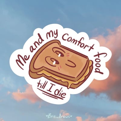 Comfort food sticker
