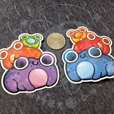 Primary and secondary frog stack stickers