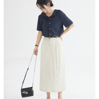 Summer lapel tie-up blouses - Thumbnail 9