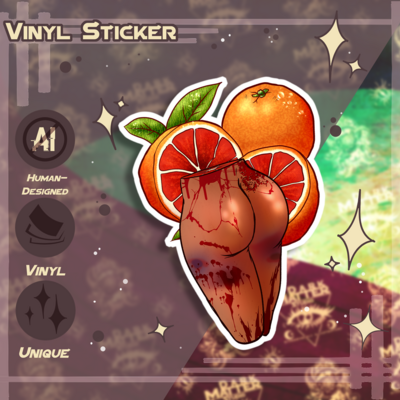 Acf 🩸 blood orange 🍊 | vinyl stickers