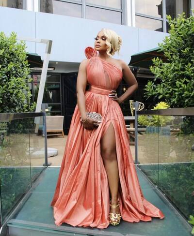 A Line Prom Dresses One Shoulder Side Slit Evening Gowns Formal Party Gowns