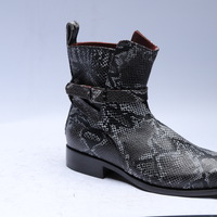 Crafted Leather Handmade Men Python Leather Buckle Strap Jodhpur Boot - Thumbnail 2