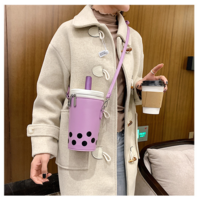 Milk Tea Boba Kawaii PU Leather Shoulder  - Thumbnail 4
