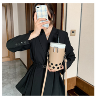 Milk Tea Boba Kawaii PU Leather Shoulder  - Thumbnail 2