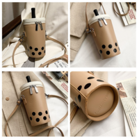Milk Tea Boba Kawaii PU Leather Shoulder  - Thumbnail 5
