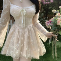 Dreamy Elegance Women's Lace Dress - Thumbnail 1