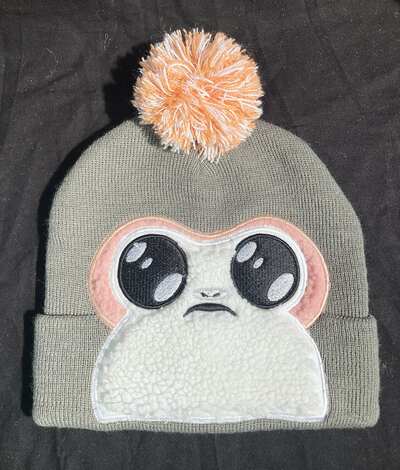 BioWorld Porg Face Pom Winter Beanie