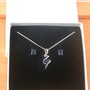 BOXED GIFT SET/925 Sapphire (Lab Created) Pendant & Chain/Sapphire Jewelry/Silver Sapphire Necklace/Sapphire Pendant/Sapphire Earrings/UK-6