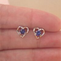 BOXED GIFT SET/925 Sapphire (Lab Created) Pendant & Chain/Sapphire Jewelry/Silver Sapphire Necklace/Sapphire Pendant/Sapphire Earrings/UK - Thumbnail 6