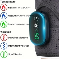 Wireless Heating Massager – 3 Heat & Vibration Settings | Shoulder & Knee Wrap with Adjustable Straps | USB Rechargeable & Portable for Home & Travel - Thumbnail 2