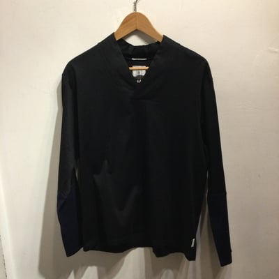 Sousou gibao navy v-neck tee