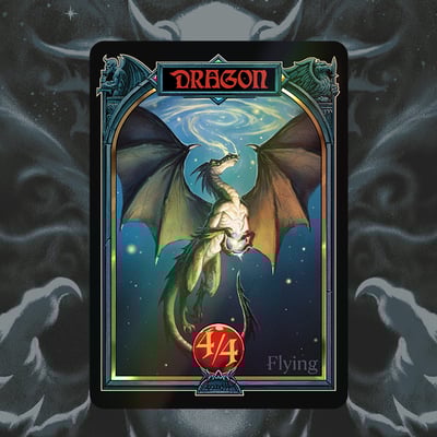 Dragon 4/4 - token card
