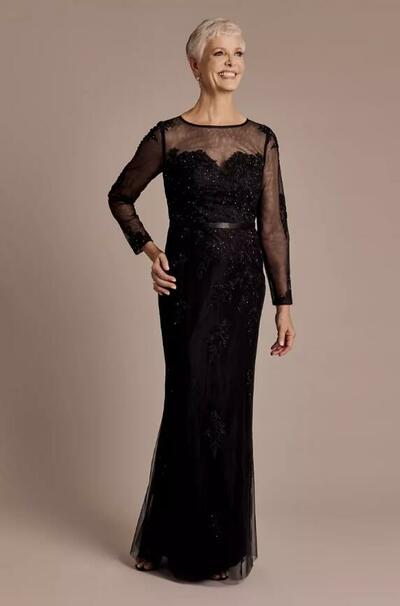 Elegant Black Sequins Mother Of the Bride/ Groom Dresses Formal Evening Dress