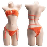 3-Piece Plush Fox Costume Lingerie Set - Thumbnail 8