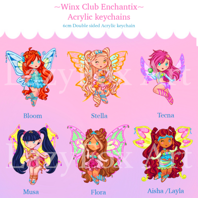  winx club enchantix keychains