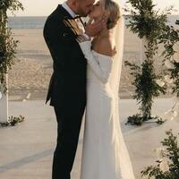 Elegant Sheath Wedding Dress, Simple Bridal Dress Bridal Gown - Thumbnail 2