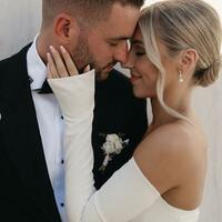 Elegant Sheath Wedding Dress, Simple Bridal Dress Bridal Gown - Thumbnail 3