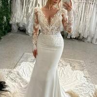 Sex Mermaid Wedding Dress, Lace Bridal Dress Bridal Gown - Thumbnail 2