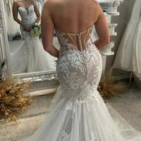 Sexy Mermaid Wedding Dress, Appliques Tulle Bridal Dress Bridal Gown - Thumbnail 2