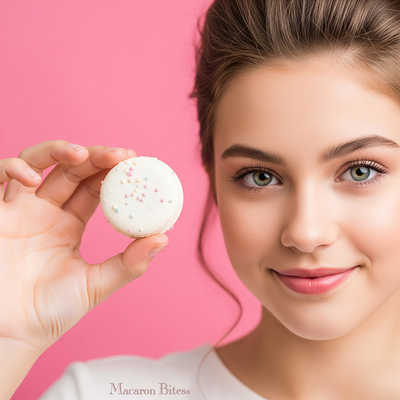 Birthday Cake Macarons – Box of 24 French Macaron Cookies – Assorted Gourmet Cake Batter Flavor – Colorful Dessert Gift Box for Birthdays, Parties, Ev - Thumbnail 4