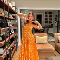 Beautiful Fashion A-line Orange Prom Dress Prom Gown - Thumbnail 2